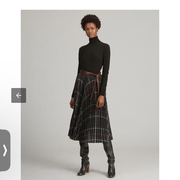Polo Ralph Lauren Dresses & Skirts - Polo Ralph Lauren green blue red tarten plaid pleated skirt size XL T